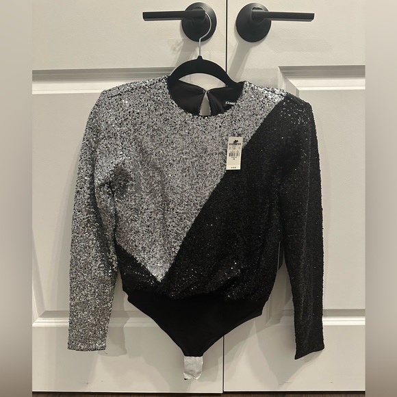 NWT Express Sequin Bodysuit - Picture 1 of 7